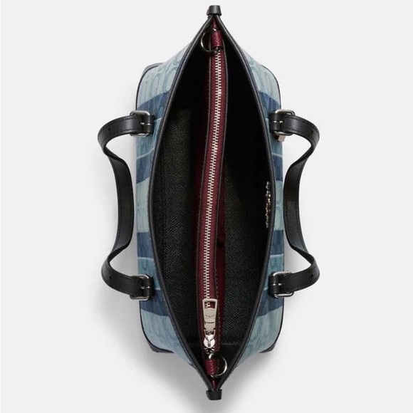 New💃Coach Mollie Tote 25 In Signature Jacquard With Stripes - Picture 3 of 12